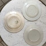 Trio of dessert plates in slurry XIXth