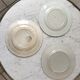 Trio of dessert plates in slurry XIXth