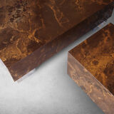 Set of low tables solar flare pattern by Guy Lefevre for Roset line