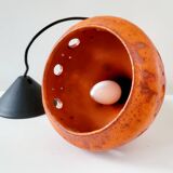 Fat Lava keramiek hanglamp, oranje tinten, jaren 50