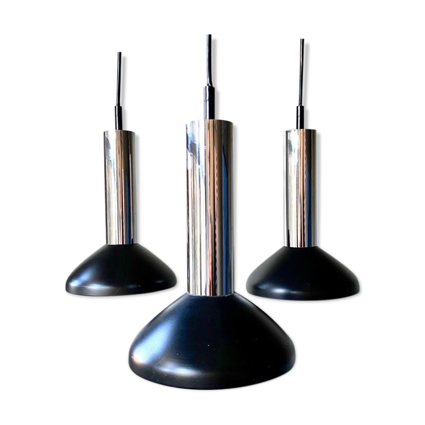 Hustadt metal waterfall lamp 1970 Germany