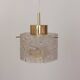 Vintage glass and brass suspension by Hillebrand Germany.