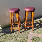 Pair of vintage 80s bar stools
