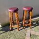 Pair of vintage 80s bar stools