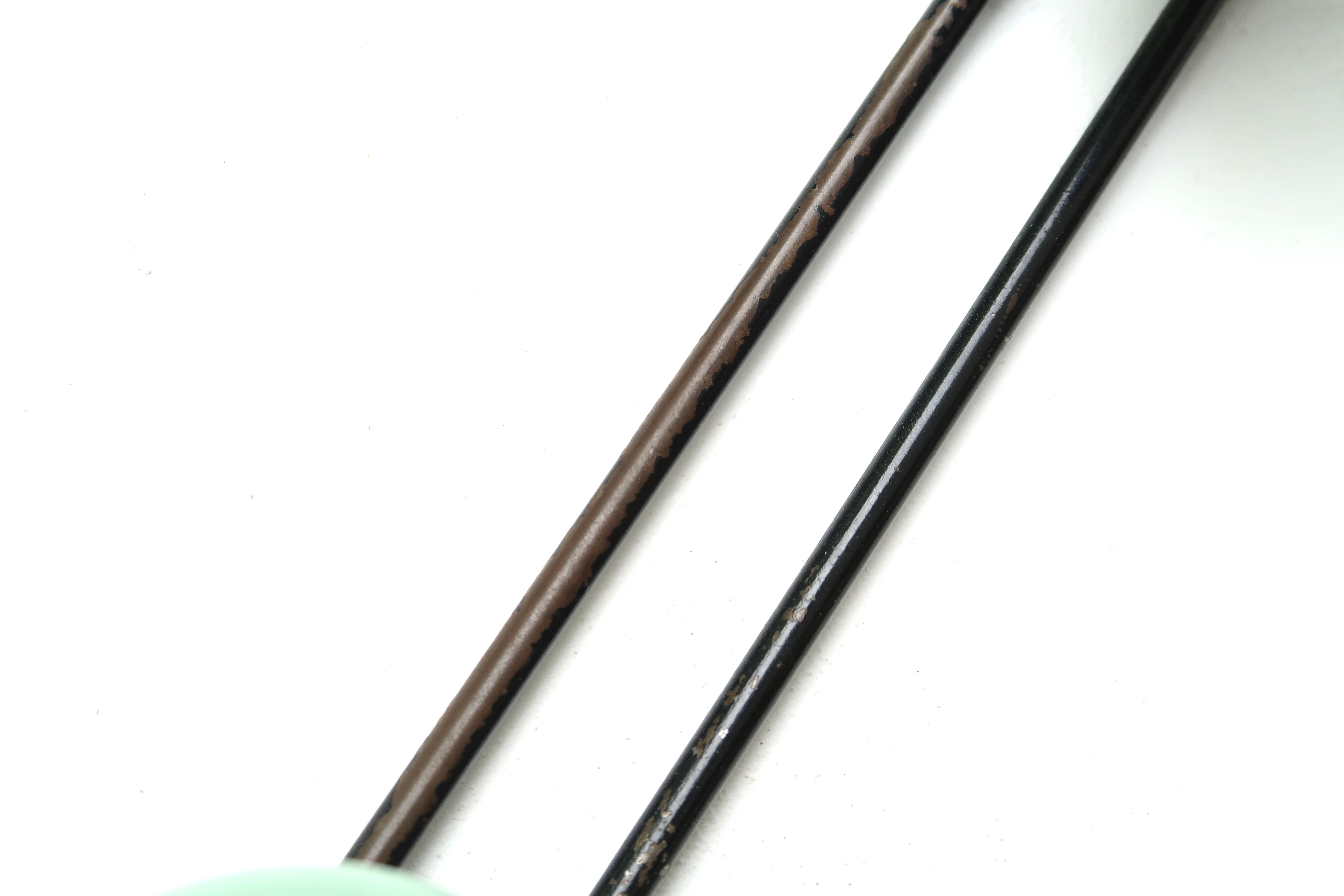 Coat rack in black and blue green metal, 50s