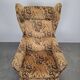 Mid-Century Czechoslovak Plush Wingback Recliner Chair, 1970s
