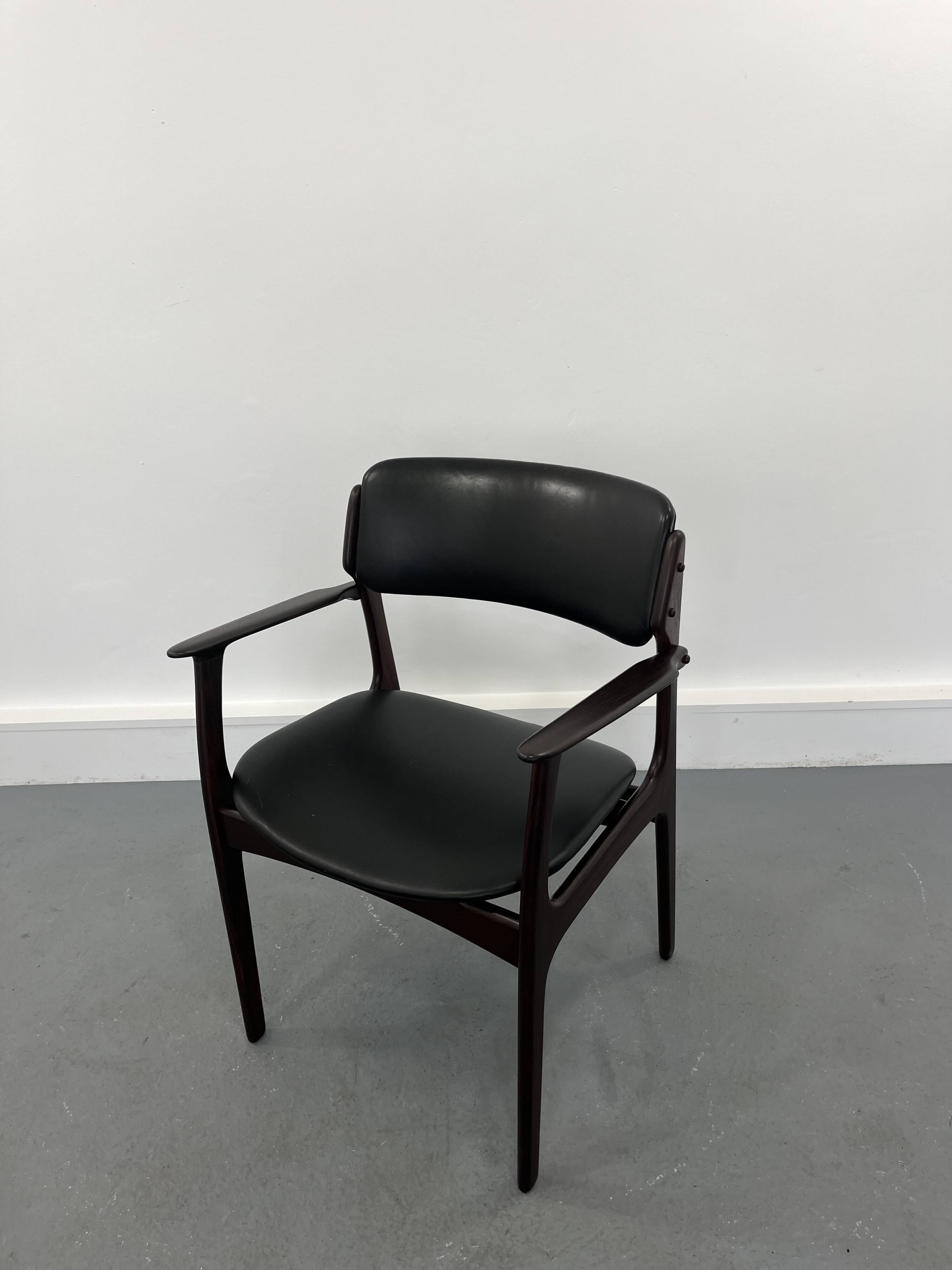 Rosewood armchair by Erik Buch for O.D. Møbler, 1960s