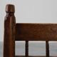 19th Century Spanish Hand-Carved oak Side Chair with Velour Seat