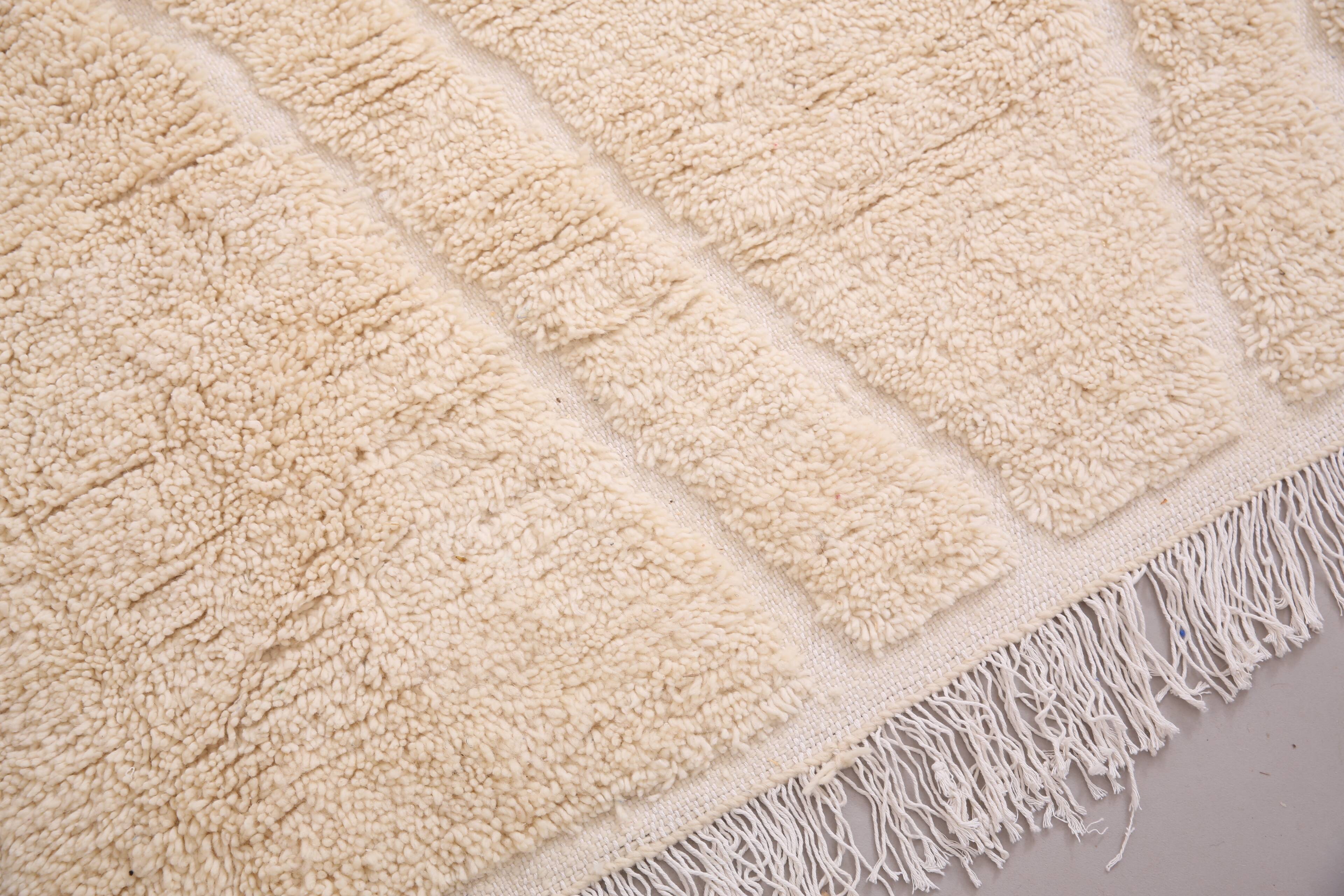 Beige Beni Ourain rug 290 x 360 cm - Moroccan Rug Handmade - Berber Rug