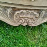 Antique Louis XVI style chest of drawers with wooden top