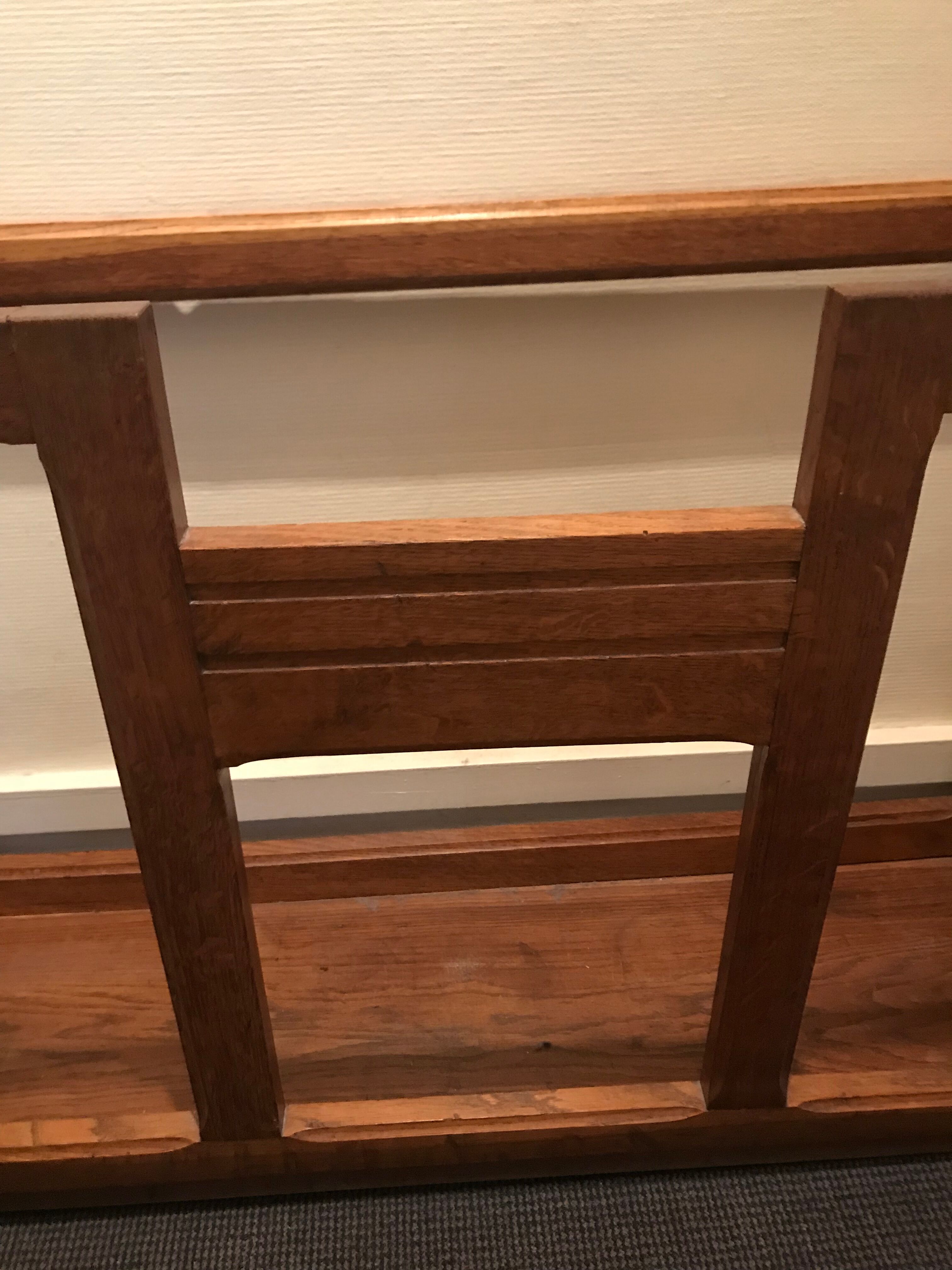 Art deco period solid oak coat rack