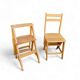 2 chaises échelles de bibliothèque des années 1950
