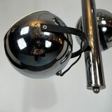 Goffredo Reggiani, three lights chrome chandelier from 70s