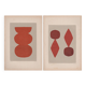 Duo Peintures abstraites sur papiers anciens - signées Eawy