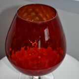 Vintage Italian red vase on foot