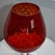 Vase rouge sur pied vintage italy