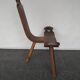 Vintage Spanish Wooden Chair and Stool from the 1970s