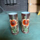 Pair of cylindrical opaline vases