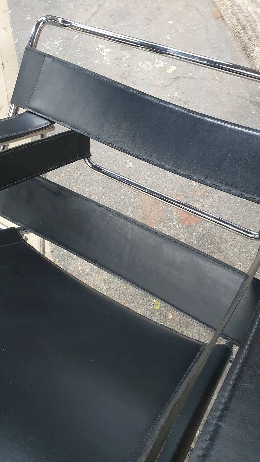 Wassily leather armchair by Marcel Breuer