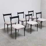 Rare set of 6 'S11' dining chairs by Alfred Hendrickx for Belform, 1950s