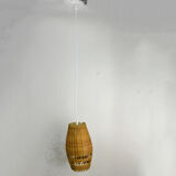 Ceiling lamp with a wicker shade, Denmark, 1960s