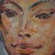 Portrait by Henri Zayan, HST painting, French school, mid-20th century.