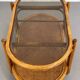 Vintage roasttan coffee table and glass top