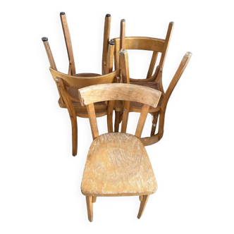 Lot de 5 chaises Baumann en bois