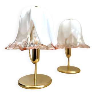 Paire de lampes de table vintage de Murano par La Murrina