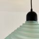 Vintage Aqua Green Honeycomb Glass Ceiling Lamp, 1980s Postmodern lamp