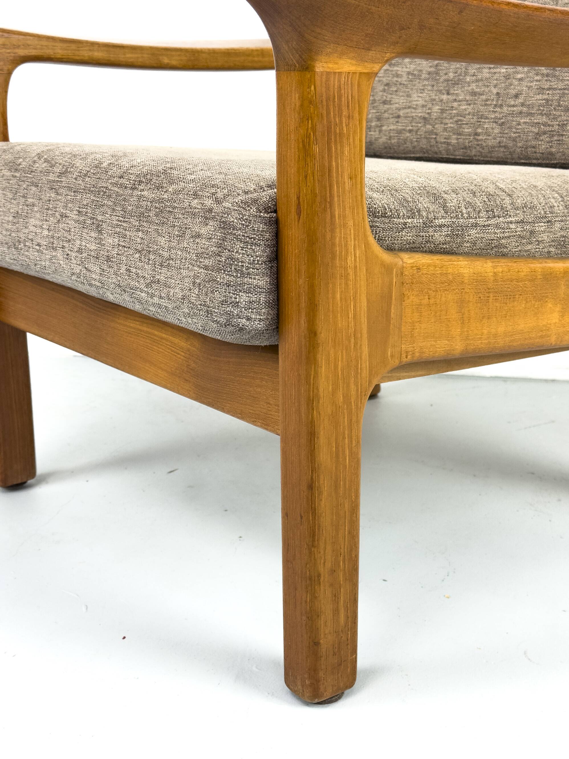 Fauteuil lounge en teck danois par Juul Kristensen, années 1970