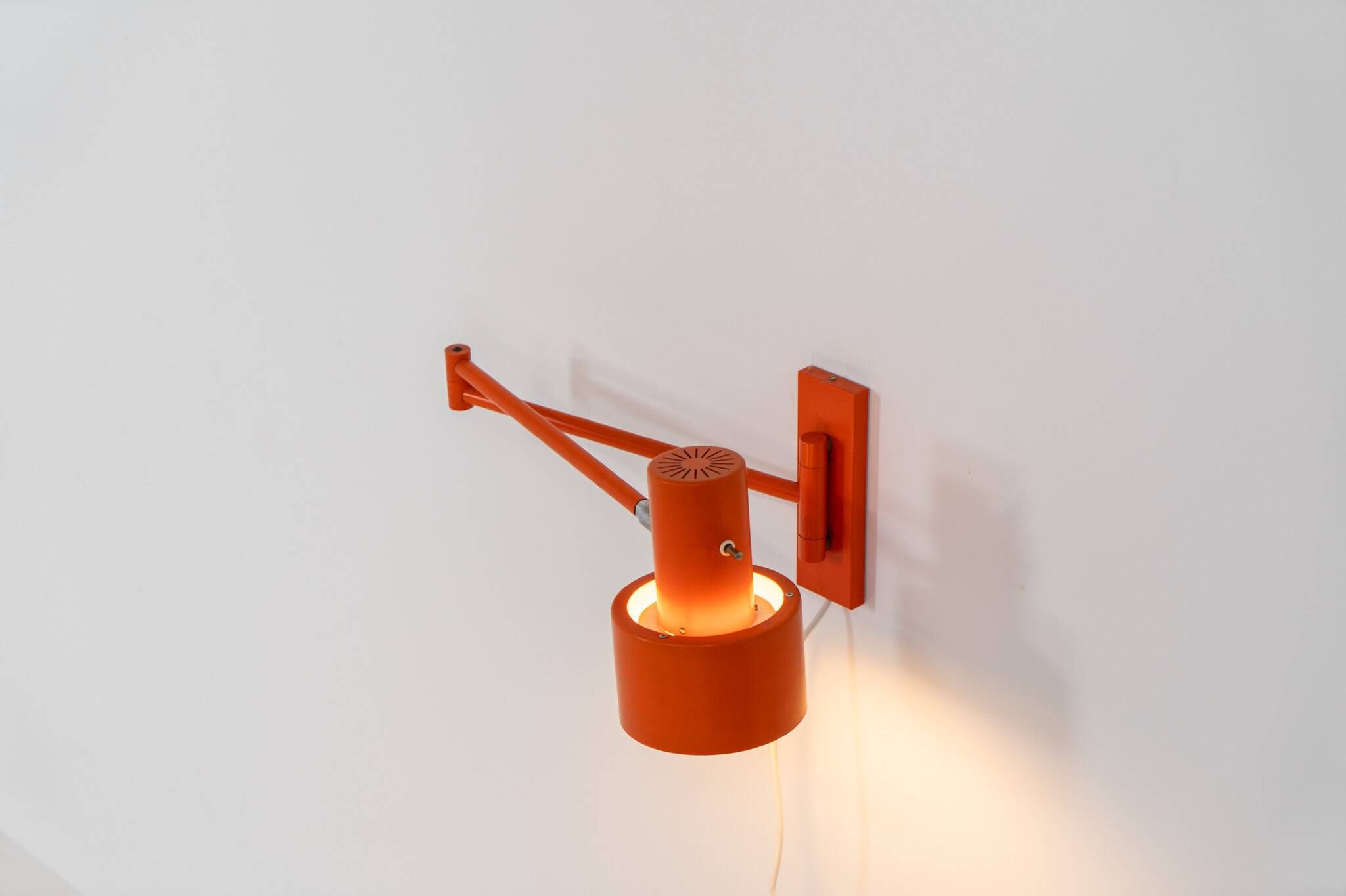 Orange "Skala" wall lamp by Jo Hammerborg
