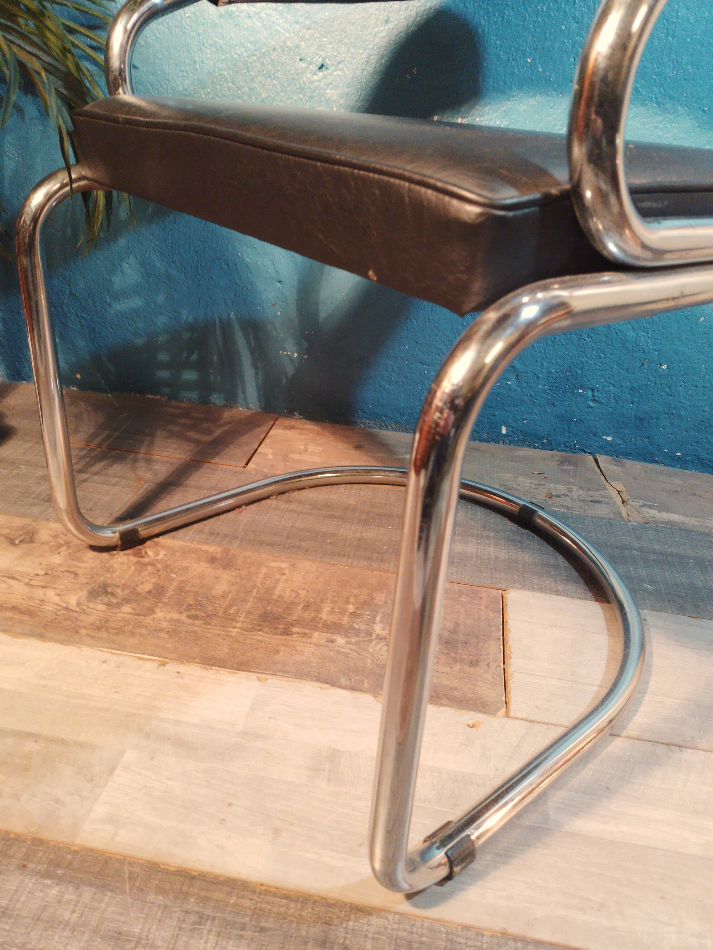 Fauteuil cuir Giotto Stoppino 1970s