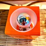 Orange cube lamp