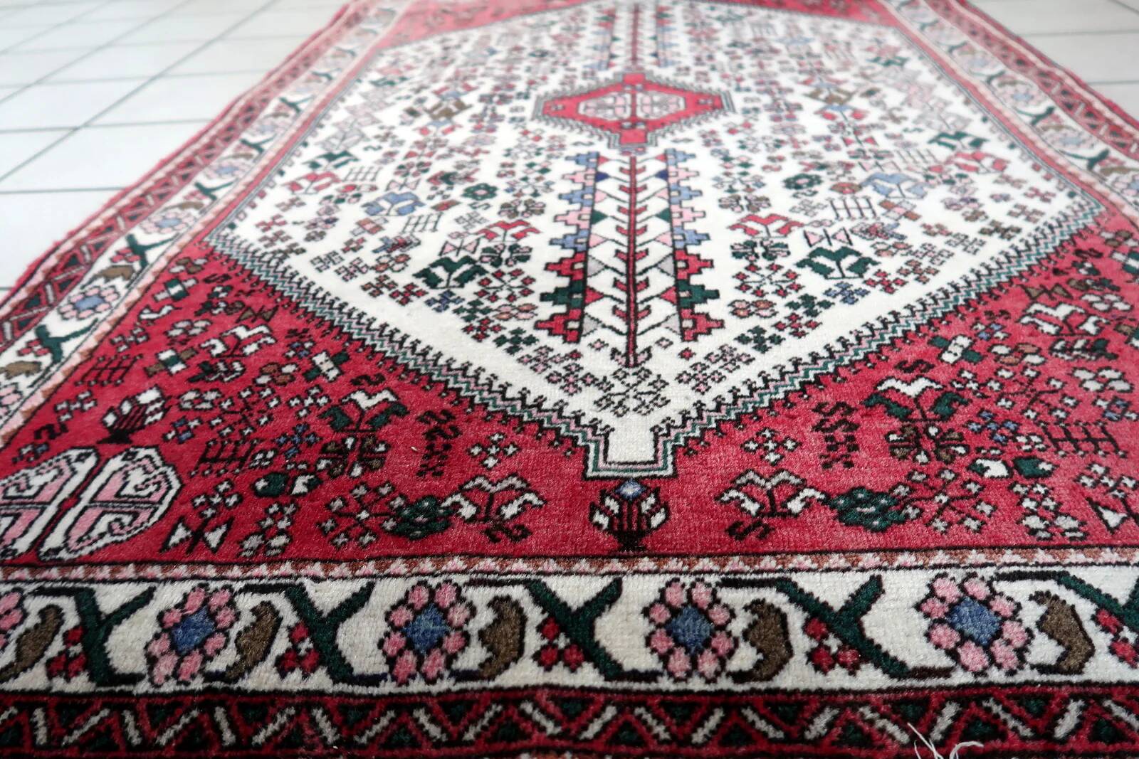 Handmade vintage Persian Malayer rug 98cm x 150cm, 1970s