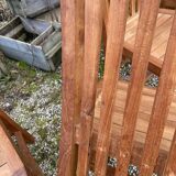 6 teak wood chairs