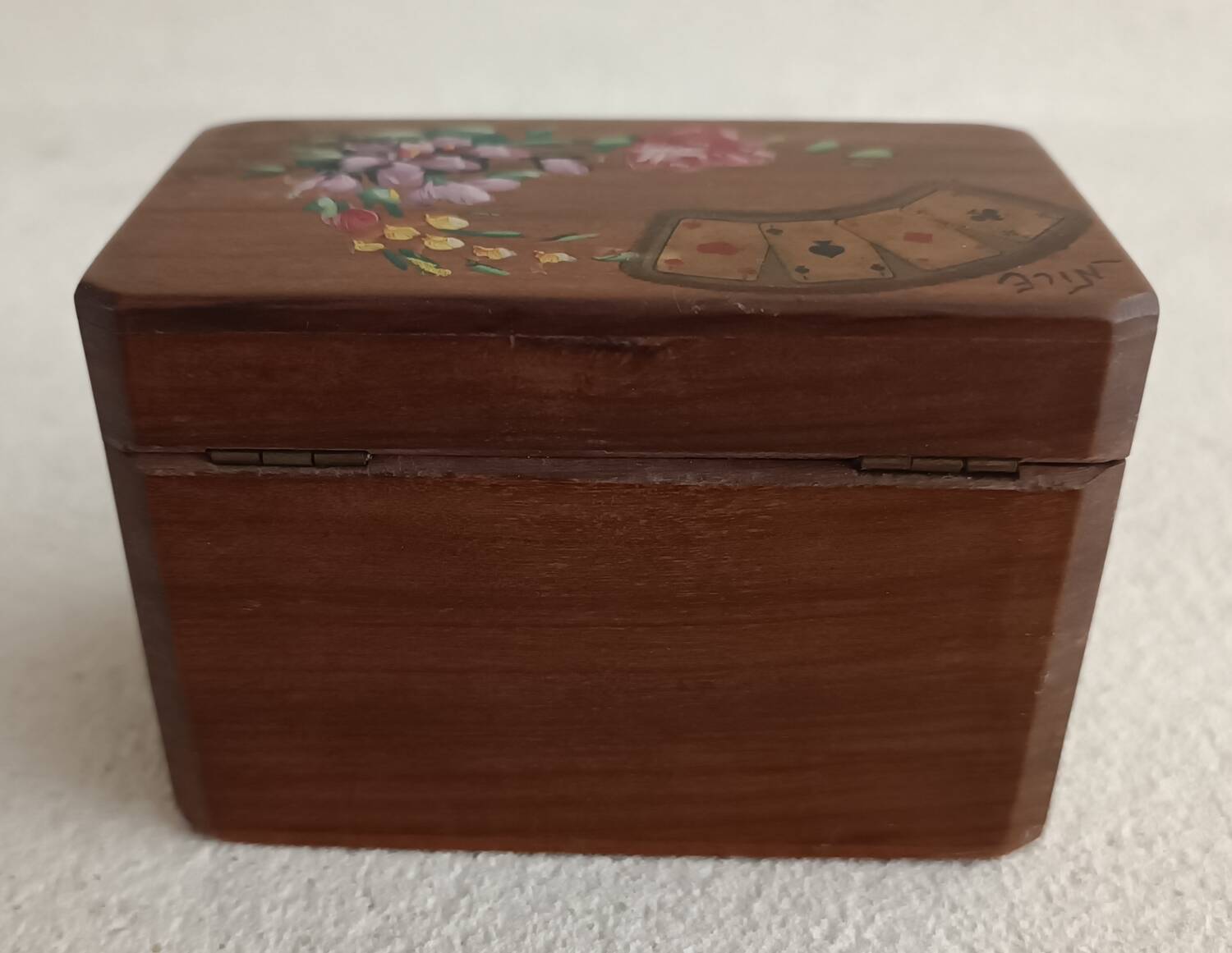 Wooden box for card games