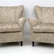 Attributed Gio Ponti Mid-Century Modern Italian Velvet Armchairs for ISA