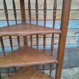 Old wooden corner shelf unit