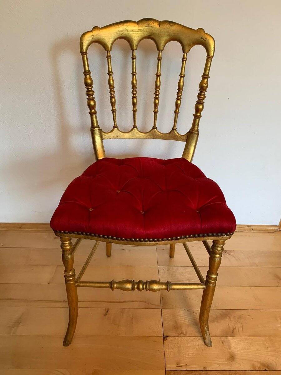 Chaise de salle à manger Chiavari italienne du 19ème siècle