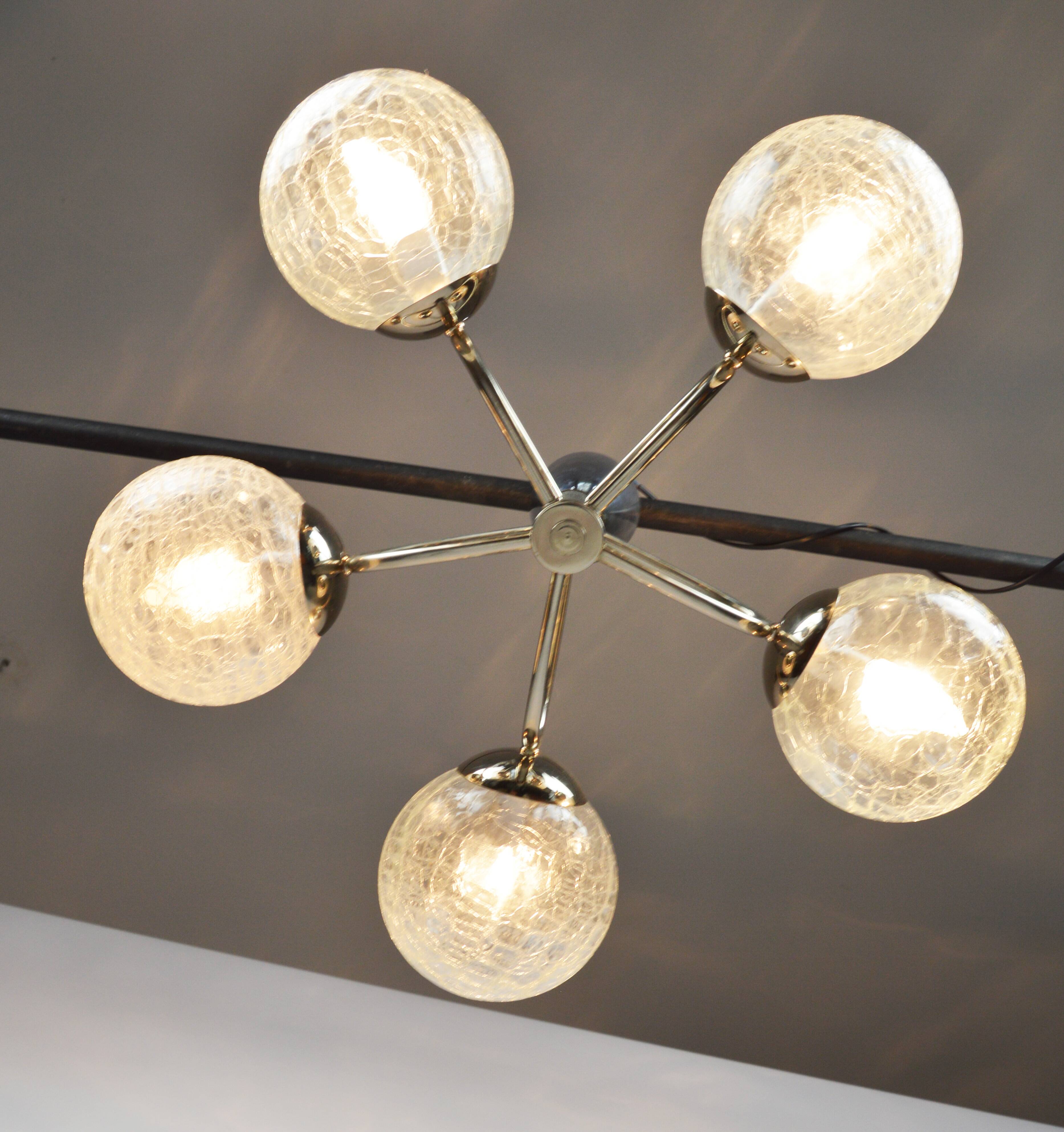 Sputnik style pendant lamp, 1970s