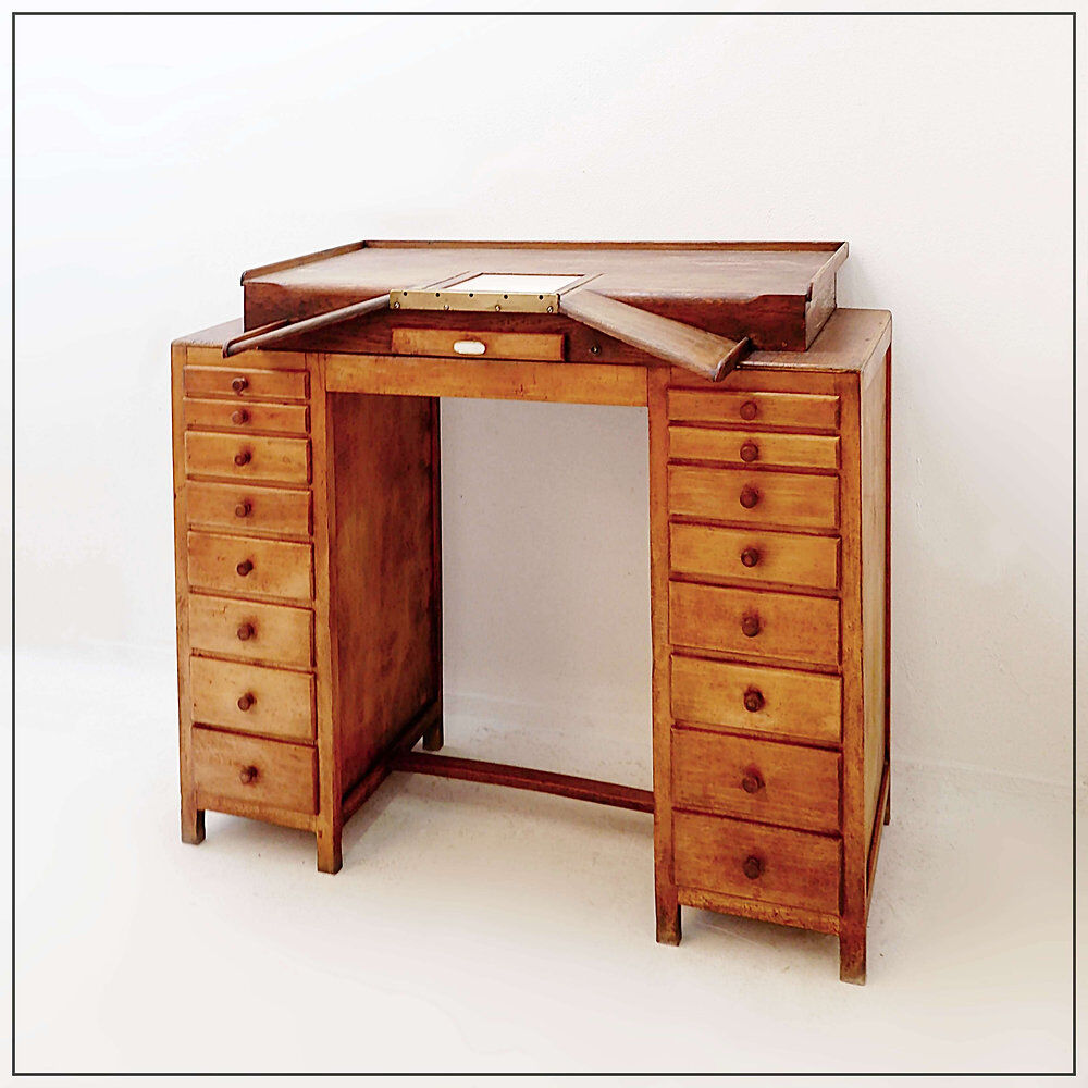 Auxilia watchmaker's workbench with illuminated glass top - early 20th century