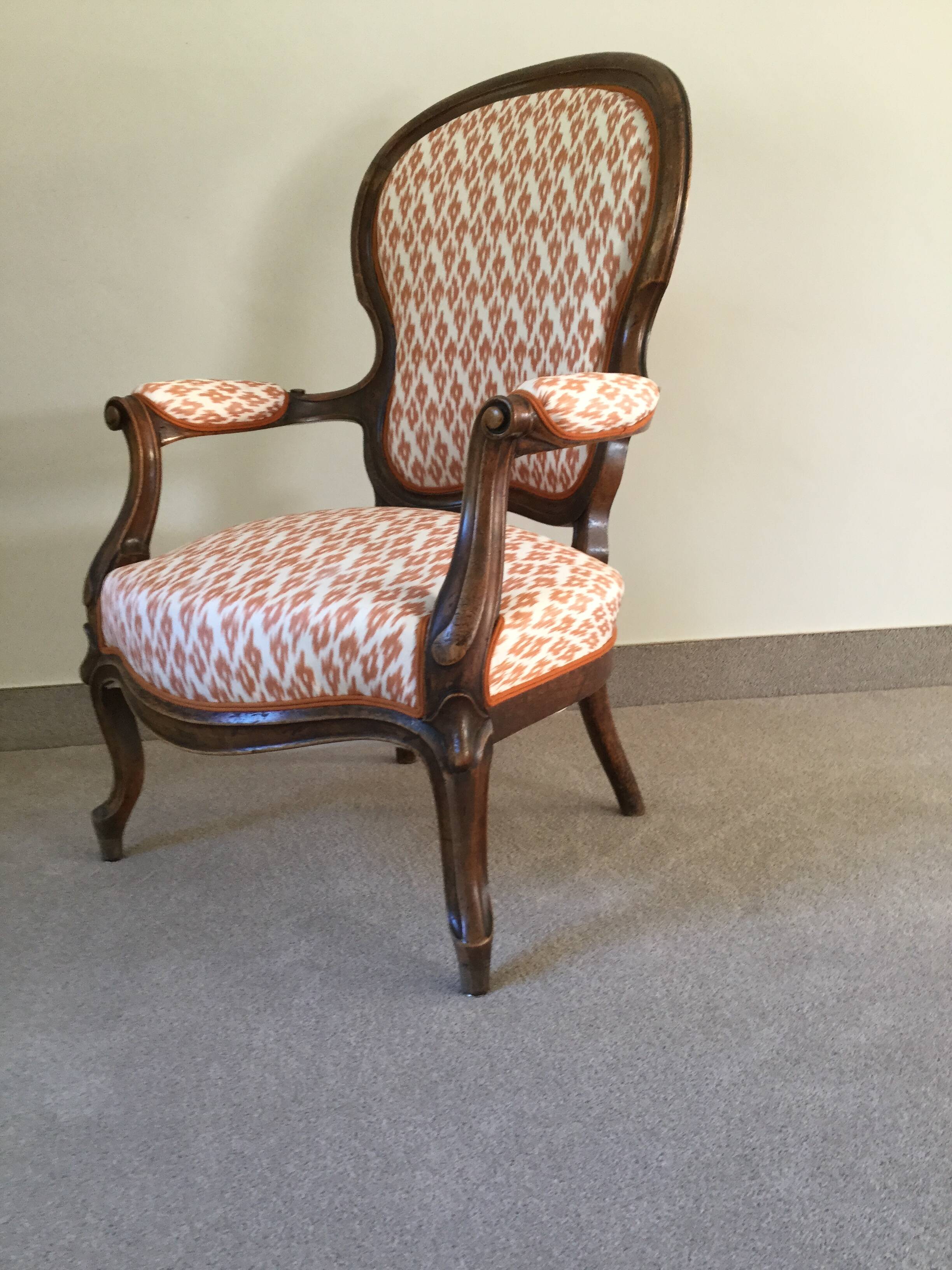 Louis Philippe armchair from the period, fully restored.