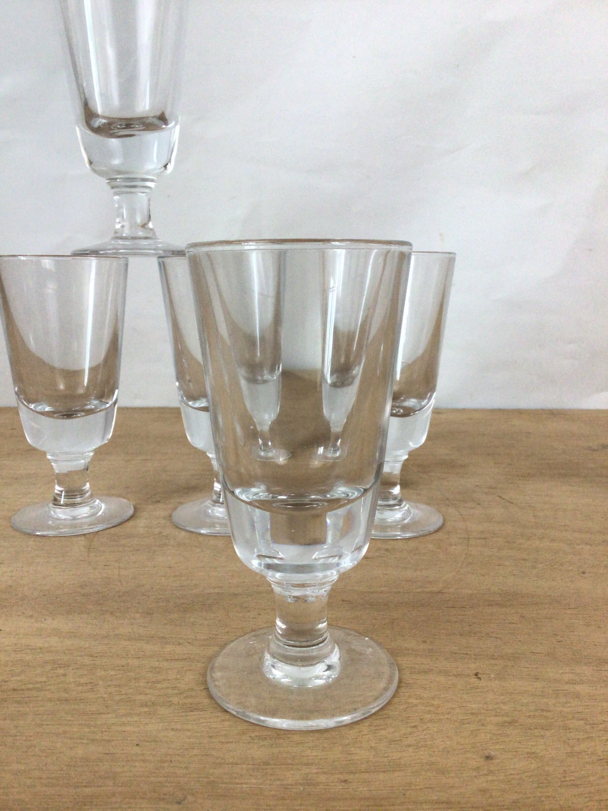 Set of 6 thick old glasses