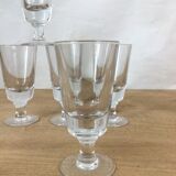 Set of 6 thick old glasses