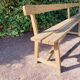 Old wooden church bench with backrest - 3 metres -