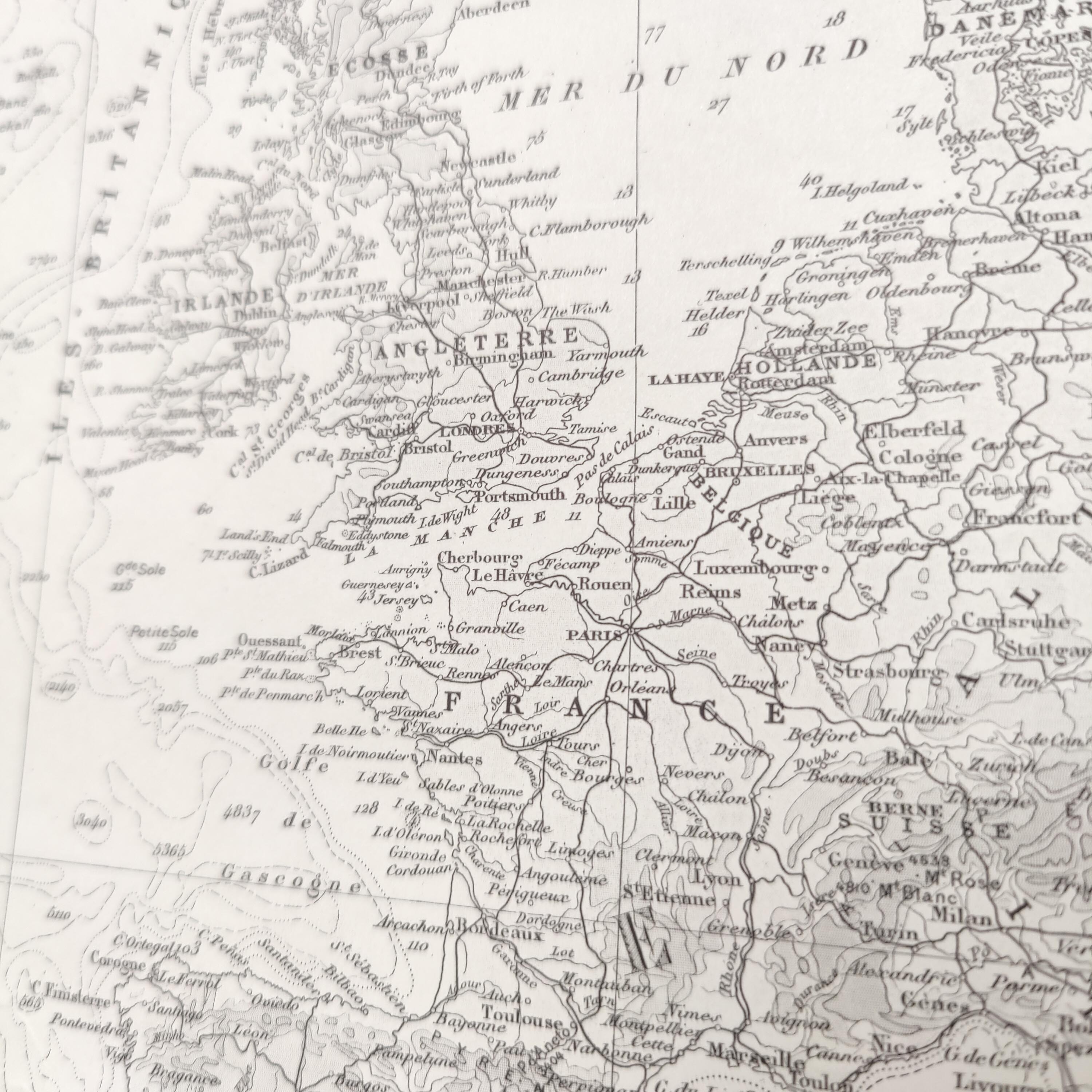 Carte de l'Europe Afrique et Asie 1939