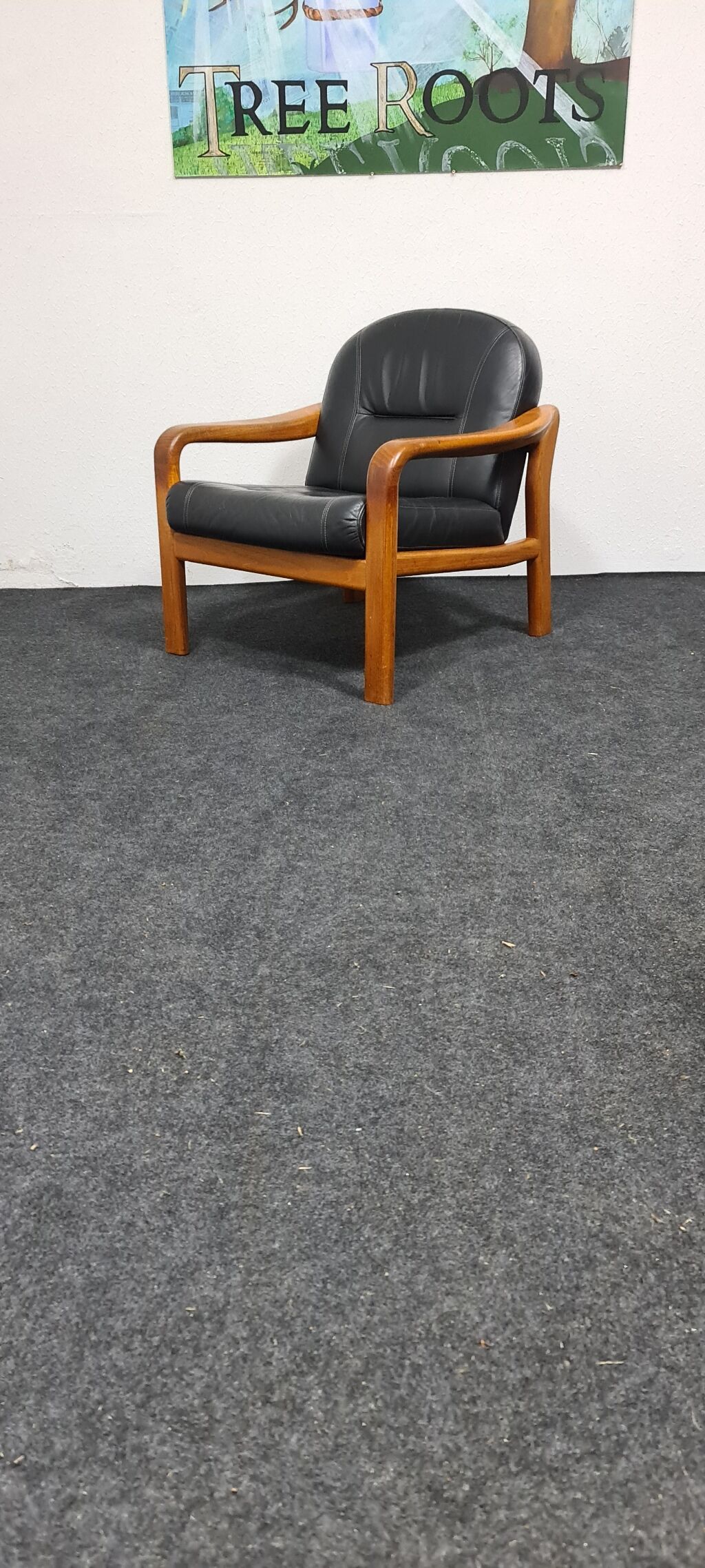 Fauteuil design danois en teck vintage par Komfort
