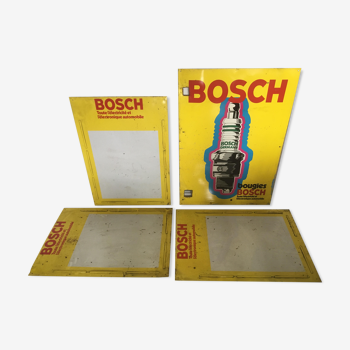 Lot de 4 affiches métalliques publicitaires Bosch