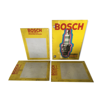 Lot de 4 affiches métalliques publicitaires Bosch